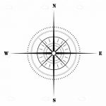 Abstract Compass in Sketch Style